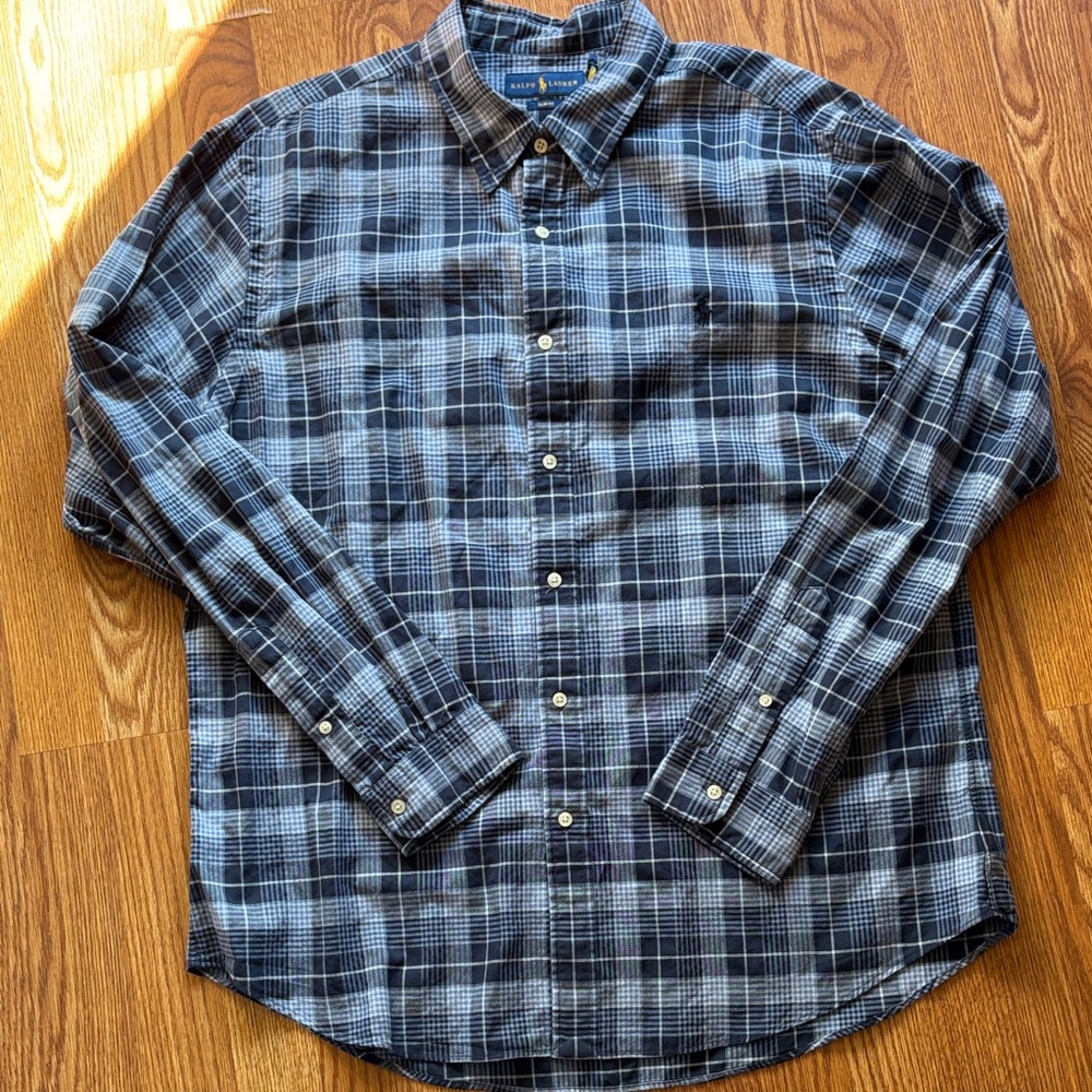 Ralph Lauren Men’s Blue Plaid Shirt